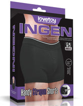 LoveToy - Unisex Strap-On Shorts Größe M - Schwarz