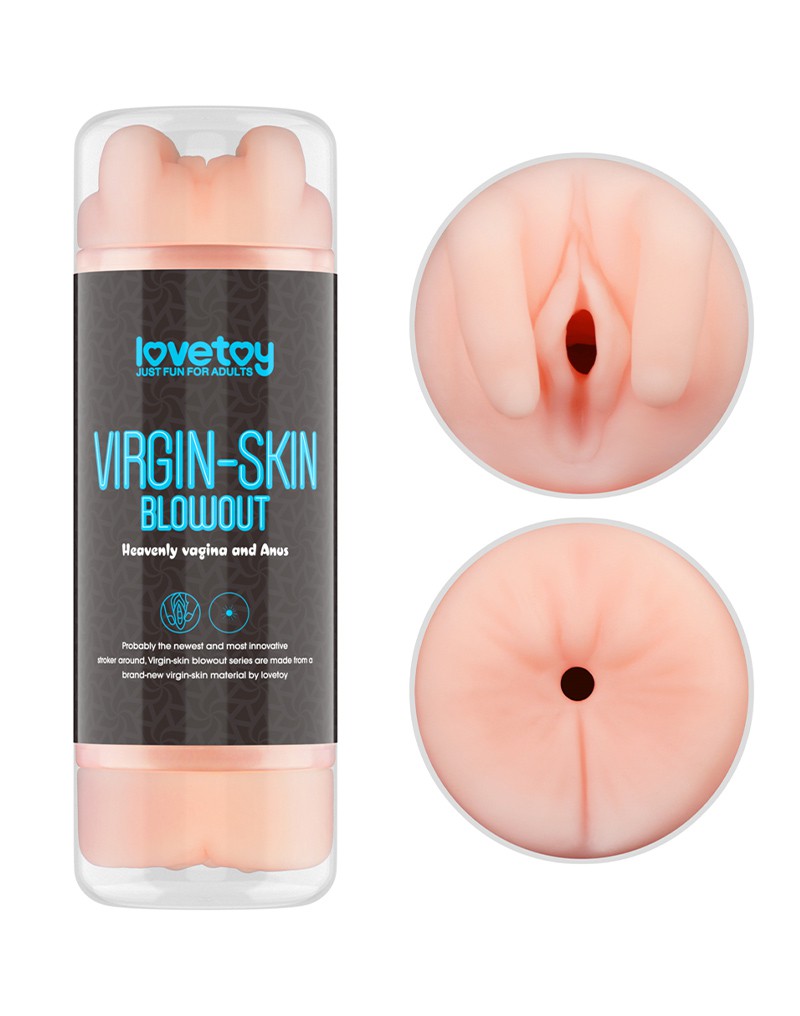 1: LoveToy - Virgin-Skin Blowout Double Side Stroker - Vagina and Anus