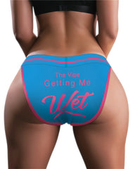 LoveToy - Wet - Gedruckte vibrierende sexy Höschen - Blau