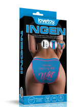 LoveToy - Wet - Gedruckte vibrierende sexy Höschen - Blau