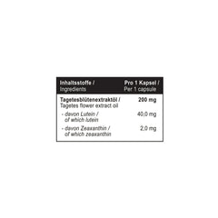 Lutein 40mg + zeaxanthin 60 softgels
