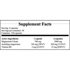 Magnesium Citrate - 120caps. (cytrynian magnezu) x25