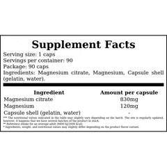 Magnesium Citrate - 90caps.