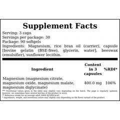 Magnesium Citrate - 90softgels x12