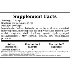 Sodium Butyrate 90vcaps.