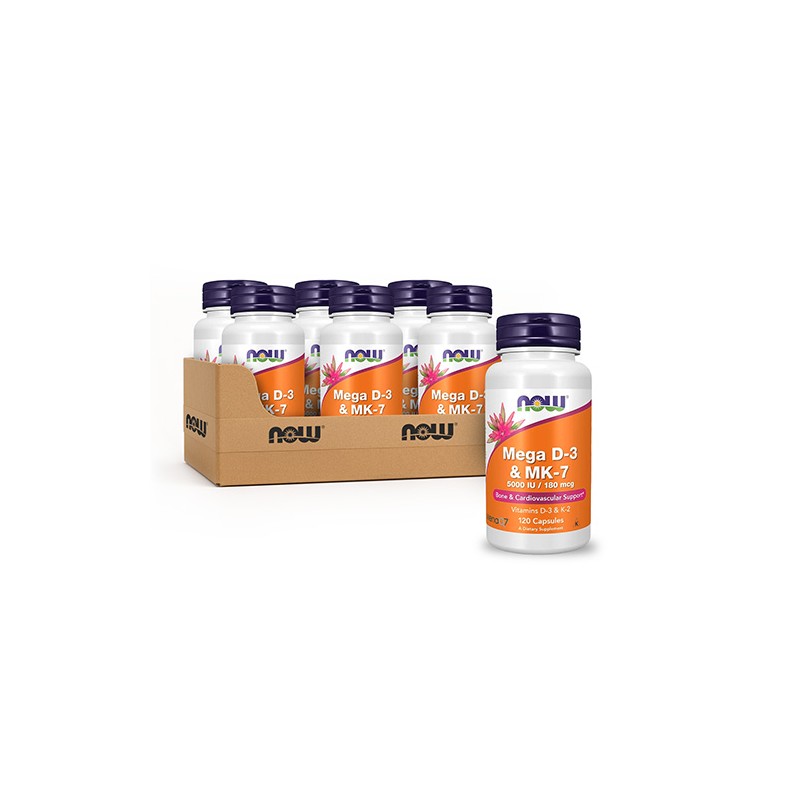 Mega D3 5000IU i K2 MK-7 180mcg - 120vcaps. x12