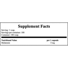 Melatonin 5mg - 180vcaps. x12