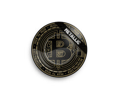 Metal Ashtray - 135mm - Bitcoin metallic - Display - 6 Stück