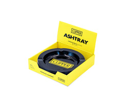 Metal Ashtray - 135mm - Clipper Logo Black - Display - 6 Stück