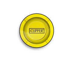 Metal Ashtray - 135mm - Clipper Logo Yel - Display - 6 Stück