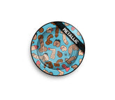 Metal Ashtray - 135mm - Dick Pattern metallic - Display - 6 Stück