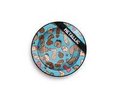 Metal Ashtray - 135mm - Dick Pattern metallic - Display - 6 Stück