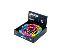 Metal Ashtray - 135mm - Hearts 3/4 metallic - Display - 6 Stück