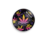 Metal Ashtray - 135mm - Leaves 37 2/4 metallic - Display - 6 Stück