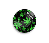 Metal Ashtray - 135mm - Leaves Green metallic - Display - 6 Stück