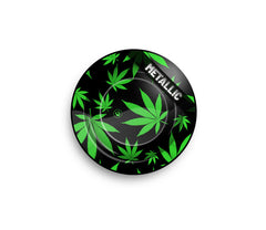 Metal Ashtray - 135mm - Leaves Green metallic - Display - 6 Stück