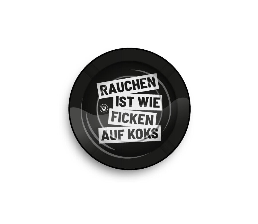 Metal Ashtray - 135mm - Rauchen Ist Wie - Display - 6 Stück