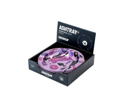 Metal Ashtray - 135mm - Sex Toy Pattern metallic - Display - 6 Stück