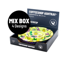 Metal Coffeeshop Ashtray - 136mm - Grösse S - Mixed - Display - 4 Stück
