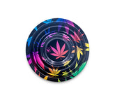 Metal Coffeeshop Ashtray - 136mm - Leaves Gradient