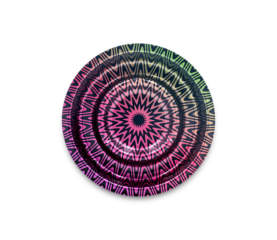 Metal Coffeeshop Ashtray - 136mm - Trippy #3