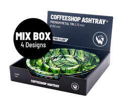 Metal Coffeeshop Ashtray - 160mm - Grösse M - Mixed - Display - 4 Stück