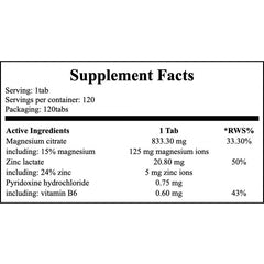 Mg+Zn+Vit B6 (ZMA) - 120tabs x45