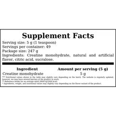 Micronised Creatine - 247g - Fruit Punch x6