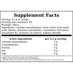 Micronised Creatine - 360g - Fruit Punch x6