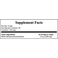 MSM 1000mg - 120 vcaps x12