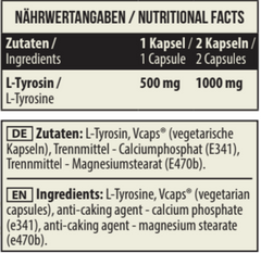 MST - L-Tyrosin 500mg 90 Kapseln