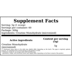 Mutant Creatine Monohydrate - 300g - Unflavored x12