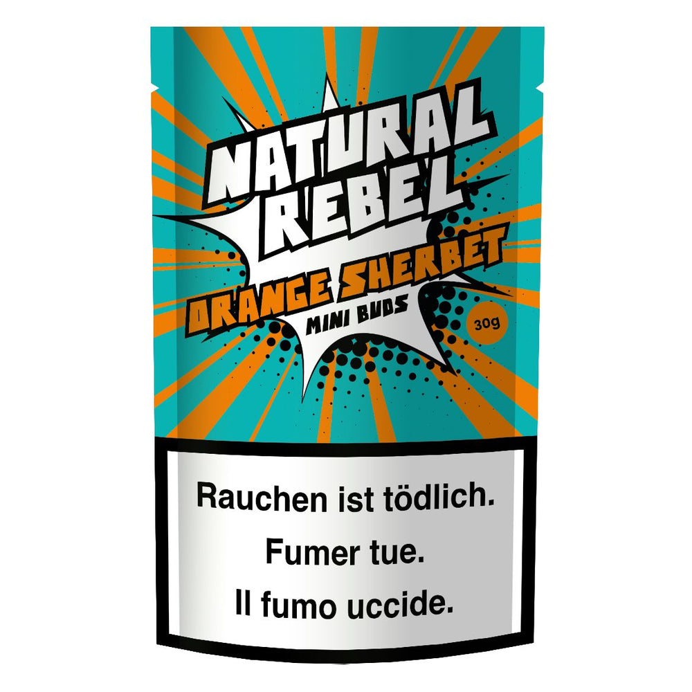 Natural Rebel CBD Mini Buds, Orange Sherbet, 30g