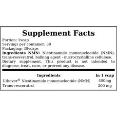 NMN with Resveratrol - 30vcaps.