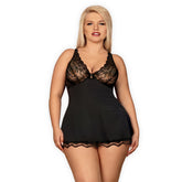 OB Luvae babydoll & thong black Size Plus