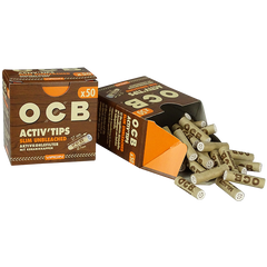 OCB Virgin Unbleached Aktivkohlefilter 7mm, 50 Stk, 10-er Display