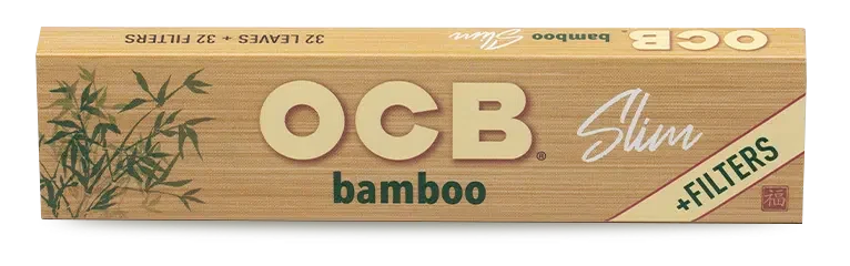 OCB - Bamboo Slim Kingsize + Tips - Display - 32 x 32 Stück