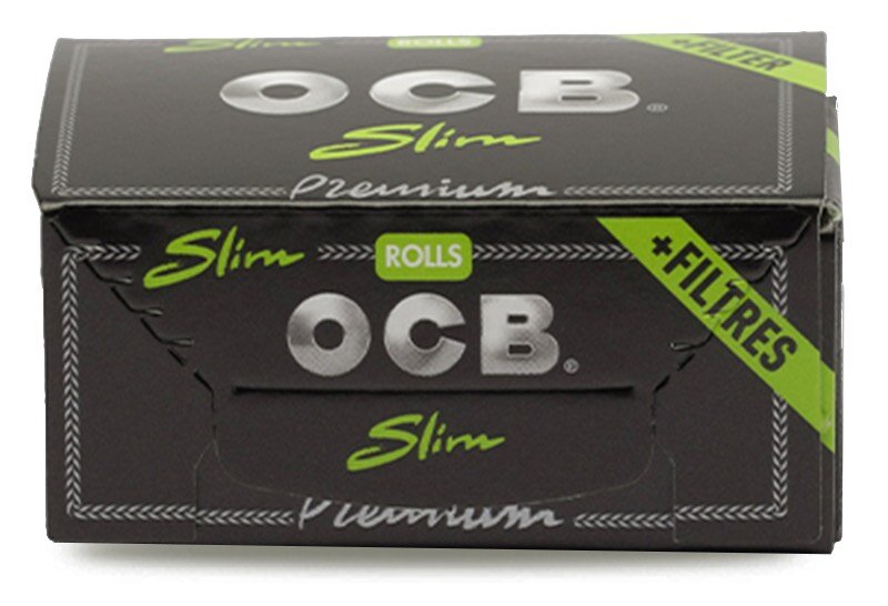 OCB - Premium Slim Rolls + Tips - Display - 24 Stück