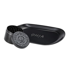 OHIA Alu Grinder Schwarz, Maya Edition, 4tlg. mit Rolling Tray