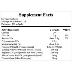 Omega-3-6-9 1000mg - 250softgels x12