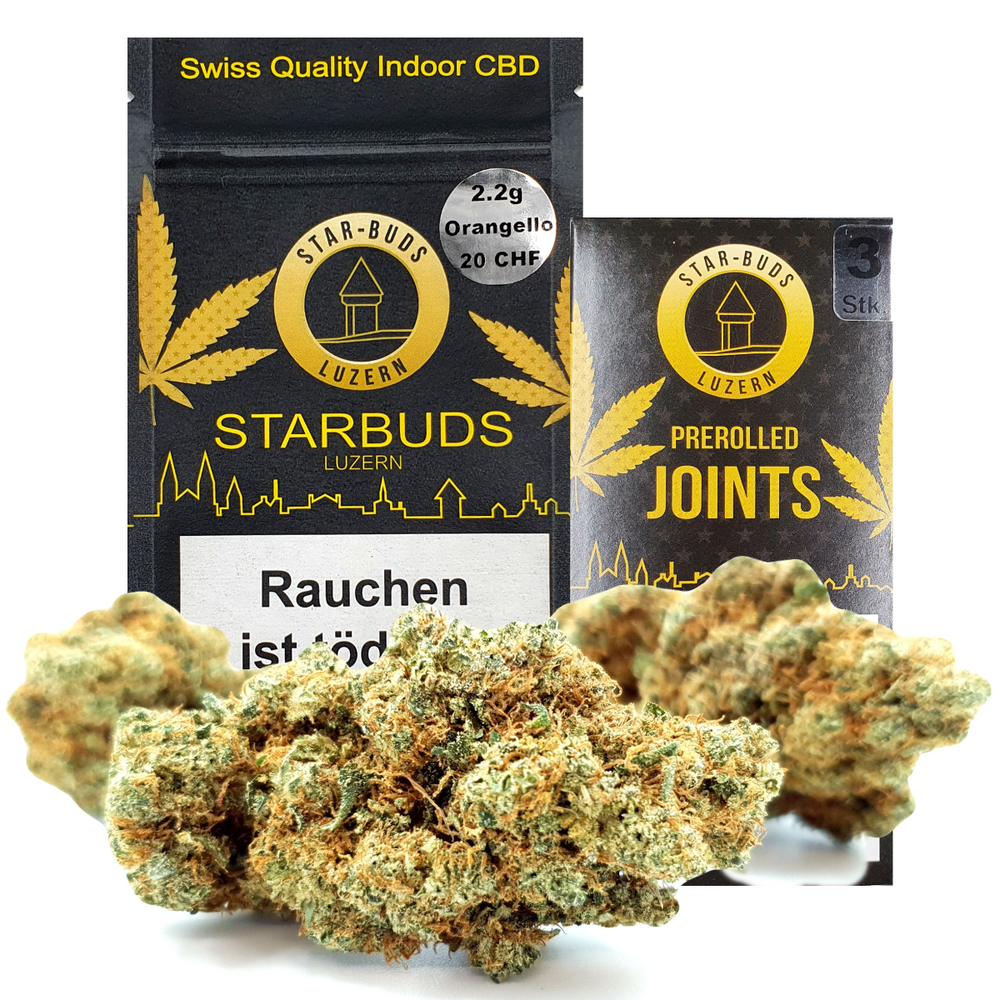 STAR-BUDS Indoor CBD Blüten, Orangello, 4g (kleine Blüten)
