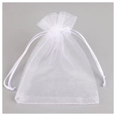 Organzabeutel 10 Stück, weiss, 10x15 cm