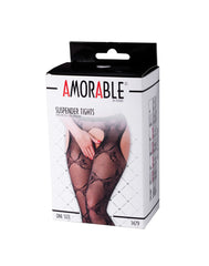 Amorable by Rimba - Strumpfhose mit Hosenträger - One Size - Schwarz