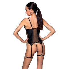 PE Beth corset & thong black