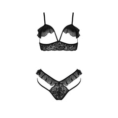 PE Dolly 2pcs set with open bra black