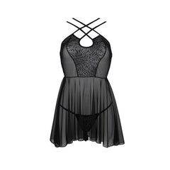PE ECO Selaginella chemise & thong black