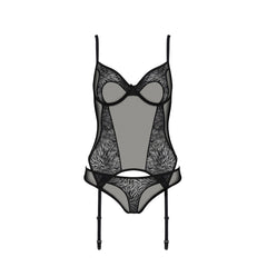 PE ECO Selaginella corset & thong black