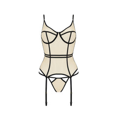 PE Serara corset & thong beige