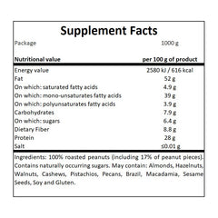Peanut Butter 100% - 1000g - Crunchy x6