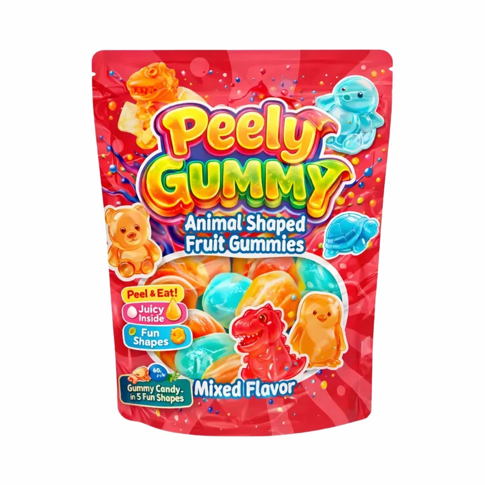 Peely Gummy Animal Shaped Fruit Mix 60g